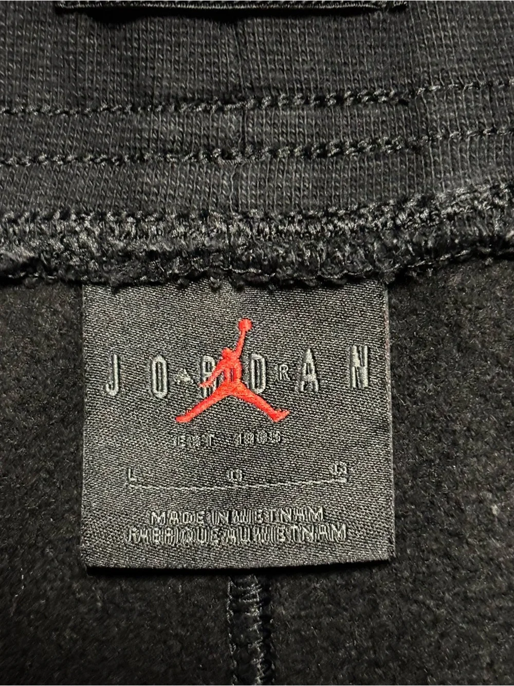 Nike Jordan Essential Fleece Diamond Shorts Mens L Large Black Gym Sweat Shorts